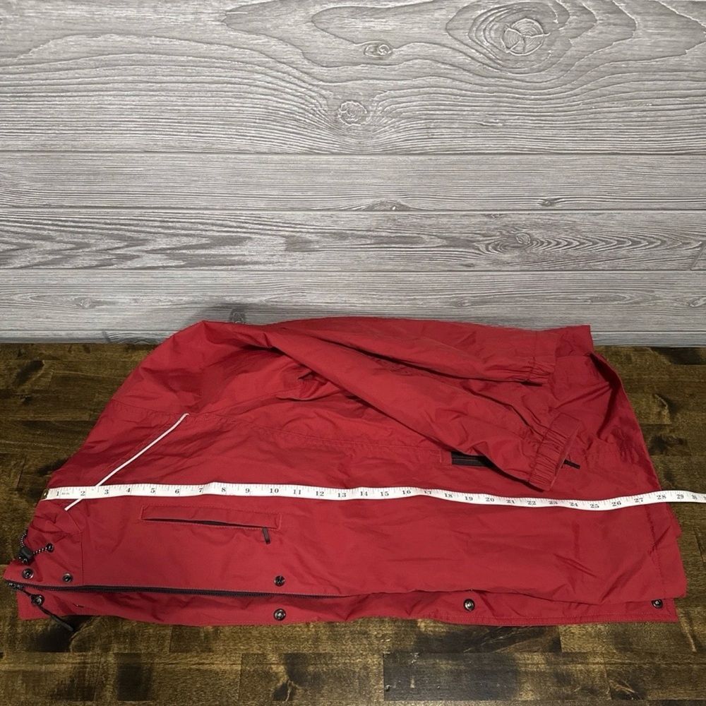 Eddie Bauer Red Hooded Windbreaker Jacket Womens XL WeatherEdge Nylon Zip - Picture 8 of 9